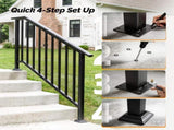 Handrails for Outdoor Steps Fits 4 to 5 Steps 14976189