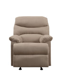Light Brown Recliner with Pillow Top Armrest B062P215432