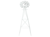 8FT Weather Resistant Yard Garden Windmill White 61519287