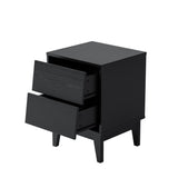 2 Set Nightstands Features Vintage-style and Bevel Design, Made of MDF, Mid Century Modern W578P192479