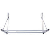 Wall-Mounted Folding Tire Storage, 30.5 to 50.5 Inches Wide, Supports 300 Pounds, Silver 96394660