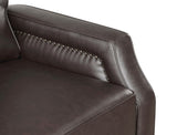 Push Back Reclining Chair Dark Brown Self-Reclining Motion Chair 1pc Cushion Seat Solid Wood Frame B011128300