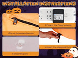2.8FT Halloween Inflatable Animated Pumpkin Ghost, 2 White LED Lights, Weather-Resistant 17197774