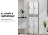 69" H Tall Bathroom Storage Cabinet with 2 Barn Doors and 1 Drawer, Narrow Storage Unit, Adjustable W2386P207761