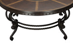 ZUN Formal Traditional Style Coffee Table 1pc Round Decorative Top Curved Metal Base Living Room B011P175398