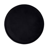 Glam 16 in. Solid Wood Round Pedestal End/Side Table, Living Room Sofa Side Accent Table, Black B011P217873