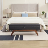 COOLMORE Teddy wool fabric, solid wood feet for solid weighing, and bed end stool with storage W1539P242727