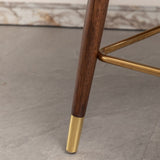 Nevis Mid-century Modern Faux Leather Tufted Nailhead Trim Counter Stool Set of 2, Off-White T2574P165099