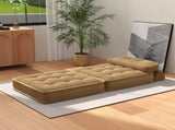 Convertible Corduroy Lounge Chair with Tufted Design, Full Foam Support, Fold-Out Sleeper & 43139691