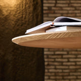 46.45 inch MDF Dining Table for Dining Room Round Dinner Tables Mid-Century Modern Table OAK W876P254359