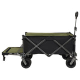 Collapsible Folding Wagon 300L,49" Extra Long Collapsible Wagon with Tailgate, All-Terrain 7"x 4" W321P297098