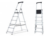 6-Step Folding Aluminum Ladder, 330 lbs Capacity, Lightweight with Anti-Slip Steps & Handrail 19895040