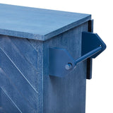 K&K 51.2"W 3D Wave Stripes Ash Veneer Island with Drop Leaf, Farmhouse N707P207915E