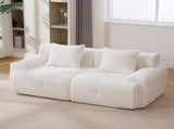 Loveseat Modular Sectional Sofa for Living Room, Comfy Tufted Cloud Floor Couch with 2 Pillows, W5385P455461