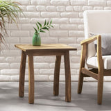 SELMA Acacia wood Accent Side Table in Natural Stained, Weather-Resistant Rectangular End Table for N770P248135N