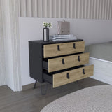 ZUN Huna Hairpin Legs Dresser with 3-Drawer Storage B200P173219