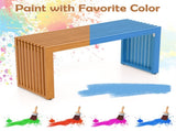Solid Acacia Wood Patio Bench, 800 LBS Weight Capacity 2-Person Backless Outdoor Bench 10560100