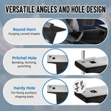 Single Horn Anvil, 55Lbs/25kg Cast Steel Anvil, High Hardness Rugged Round Horn Anvil Blacksmith, W2885P288514