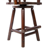 ZUN Rustic Bar Stool - Fir Wood Construction, Chair with Footrest,Wide Armrest, Rustic Kitchen Stool, 70148702