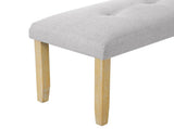 Upholstered Tufted Bench, Modern Bedroom Benches Upholstered Dining Benches, Fabric End of Bed Bench N752P294997D