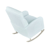 Chenille Upholstered Rocking Chair with Metal Legs and Side Storage Pocket Modern Comfort & 60836543