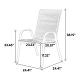 3 Piece Patio set, Outdoor Camping Chairs with Breathable Textilene Fabric, folding with steel W640P270188