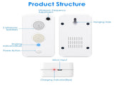 4pcs Ultrasonic Pest Repeller - 1-75KHz Adjustable 6 Levels, Repels Bats Birds Mice, 753Sq.ft 37538788