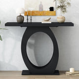 Mirod Stylish Modern Console Table with Egg-Shaped Base,Enhanced Stability and Durability,Sleek N760P214780B
