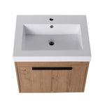 ZUN 24 Inch Bathroom Vanity With Top,Resin Basin,Soft Closing Doors W99990331