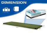 75"D x 30"W x 2.5"H sleeping mat for camping green 75799408