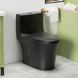 1.1/1.60 GPF Dual-Flush One Piece Toilet,Button on Tank top S-trap, Water-Saving Elongated Comfort W3192P277904