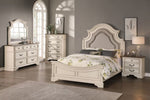 ZUN Antique White Wooden 1pc Dresser Only Bedroom Formal Antique Walnut Top Storage 7-Drawers Dresser B011P236768