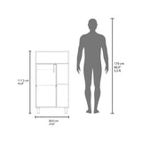 FM FURNITURE Blackwater Cabinet with Open Storage and 1 Door, White B128P301382