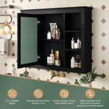 ZUN 35'' x 27.5'' Medicine Cabinet, Wall Mounted Bathroom Storage Cabinet, Modern Bathroom Wall Cabinet N710P236930B