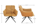 360&deg Swivel Home Office Desk Set of 2,Modern Dining with Arm, Upholstered Bedroom W757P304106