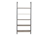 5-Layer 2all-Mounted Density Board Iron Frame Display Rack 24.02*12.01*72in Retro Gray Black Frame 93029176