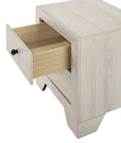 1pc Rustic Two Drawers Storage Nightstand White Wash Finish Wooden Bedroom Furniture B011P332214