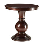 ZUN Espresso Accent Table with Pedestal Base B062P189135