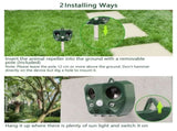 Upgraded Ultrasonic Animal Repeller, Solar Powered Pest Deterrent with PIR Motion Sensor, LED 29622829