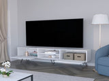 White Hairpin Leg TV Rack B062P175186