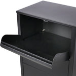 ZUN Large Package Delivery Parcel Mail Drop Box for Black, 10.5" x 15.5" x 41.30",with Lockable Storage W46567481