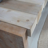 Rustic Modern Manufactured Wood Console Table with Step-Block Design W2729P239169