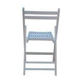Furniture Slatted Wood Folding Special Event Chair - White, Set of 4, FOLDING CHAIR, FOLDABLE STYLE 13376921