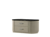 Travonte Gray Linen & Beige Nightstand B2756P504966