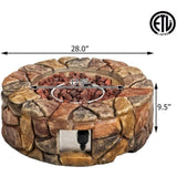 ZUN Fire Pit Table 40,000 BTU Stone Gas Fire Stove Pit for Outdoor Patio 55324364