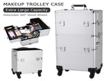 3 in 1 Aluminum Cosmetic Makeup Case Tattoo Box Silver 05913846