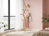 Clothing Rack, Golden Metal Freestanding Heavy Duty Clothes Rack with Marble Base, Multipurpose 73845843