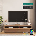 ZUN Floating TV Stand Wall Mounted with 16 Color LEDs,68" Modern TV Stand, Floating TV Cabinet W1321P238032