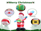 12.6FT Santa with Gift Box Inflatable, 6 LED Lights, 210D Polyester, US Plug 54108835