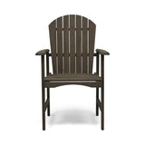 Outdoor Weather Resistant Acacia Wood Adirondack Dining Chairs , Grey Finish 64844.00GRY